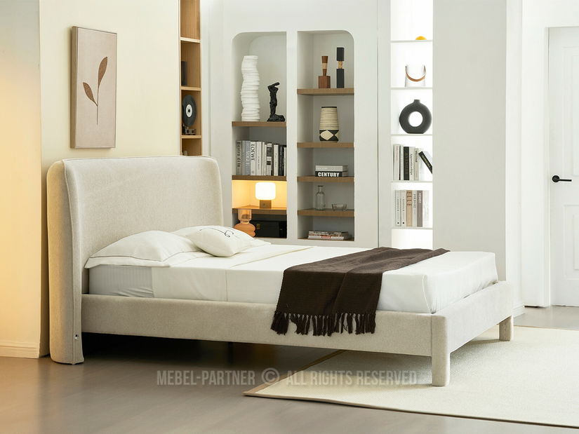 Manželská postel 160 cm Controladas 160 (béžová)