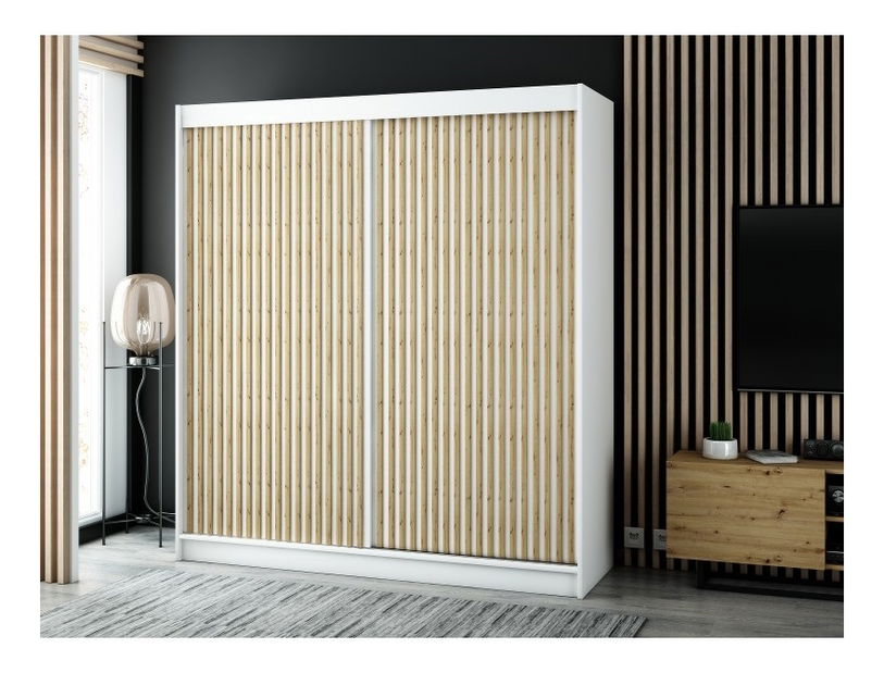 Šatní skříň 200 cm Ladonna 1 (bilá matná)