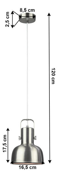 Závěsná lampa Avril 3 (matný nikl)