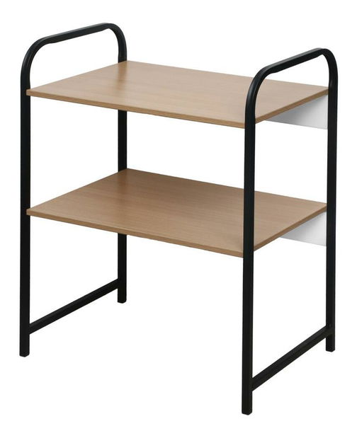 Kuchyňský regál Baleares (černá + přírodní)