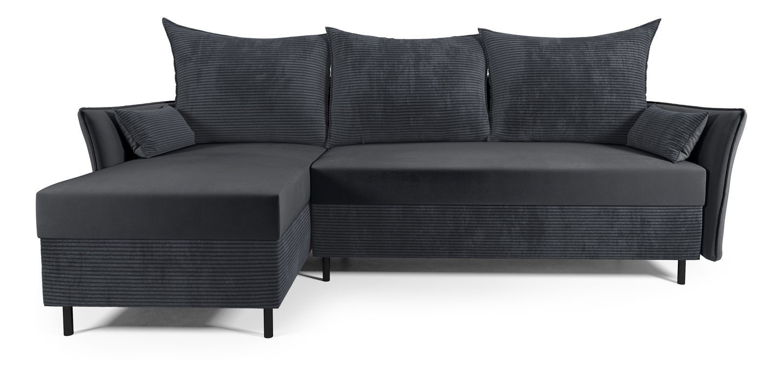 Rohová sedací souprava Goofy (L) (tmavě šedá)