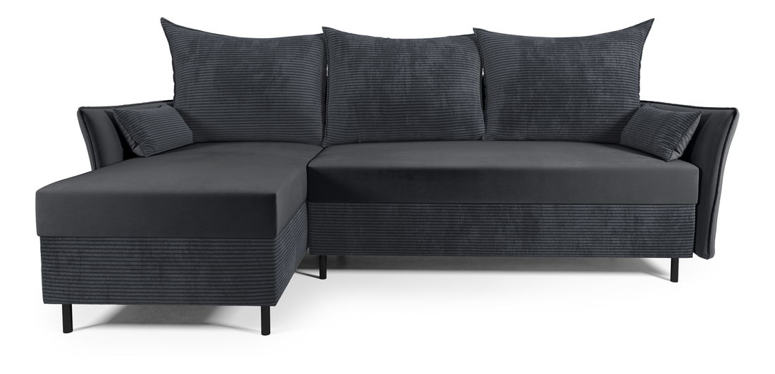 Rohová sedací souprava Goofy (L) (tmavě šedá)