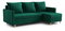 Rohová sedací souprava Filippo (P) (tmavě zelená)