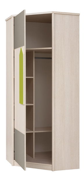 Rohová šatní skříň BRW Strzalka SZFN1D/20/8
