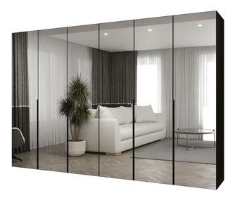 Šatní skříň 300 cm Alice 3 (černá + černá)