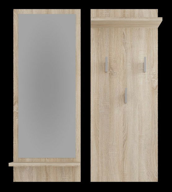 Předsíňová sestava Reclemos 1 (dub sonoma) (se zrcadlem)