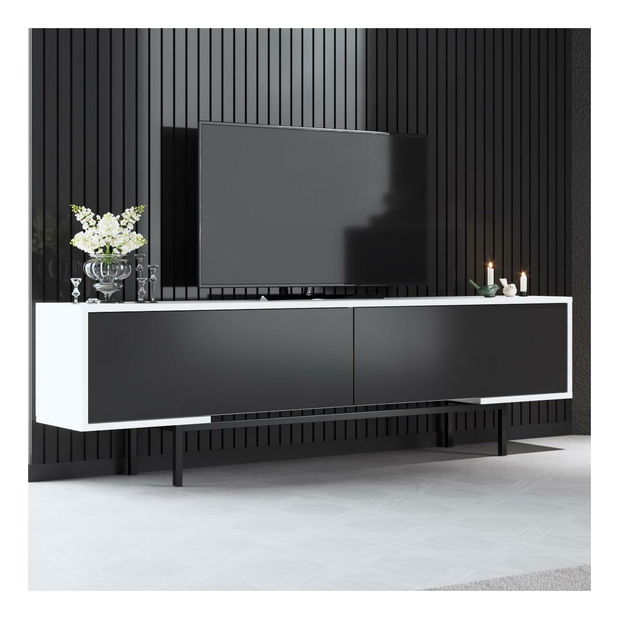 TV stolek/skříňka Flair 3 (černá + bílá)