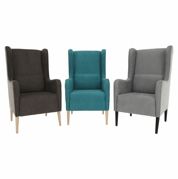 Křeslo ušák Brius (tyrkysová)