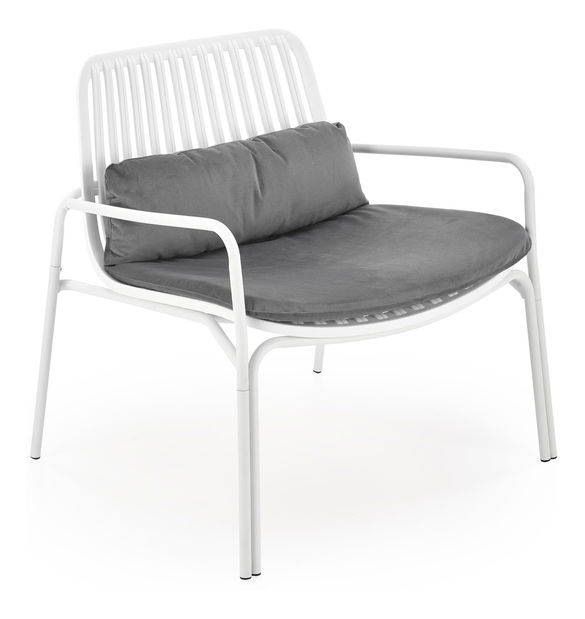 Zahradní křeslo Melmak (bílá + šedá)