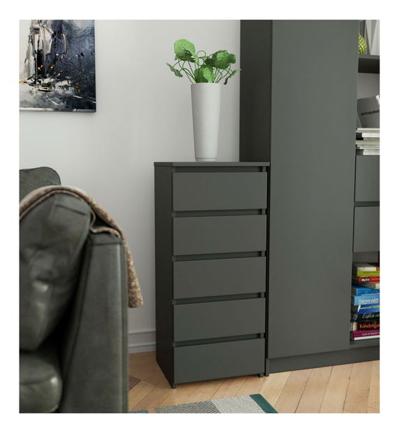 Komoda Cipriano III (grafit šedý)