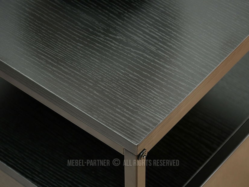 Skříňka Adlo (černé dřevo + černá)