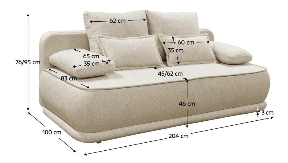 Pohovka Lagona (béžový melír)