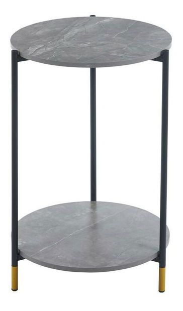 Konferenční stolek Galio (šedý mramor + černá)