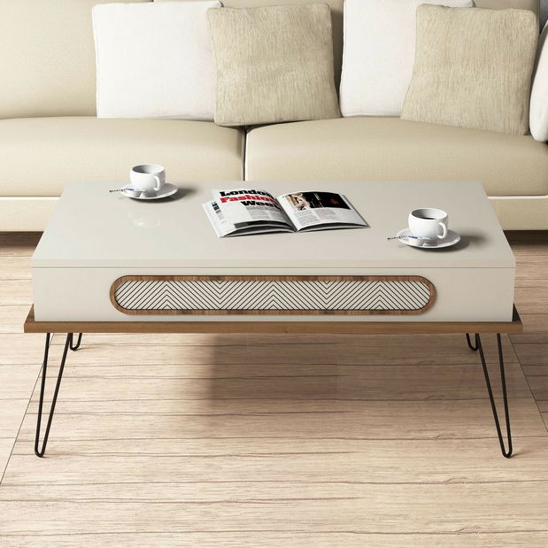 Konferenční stolek Enrico (Krémová)