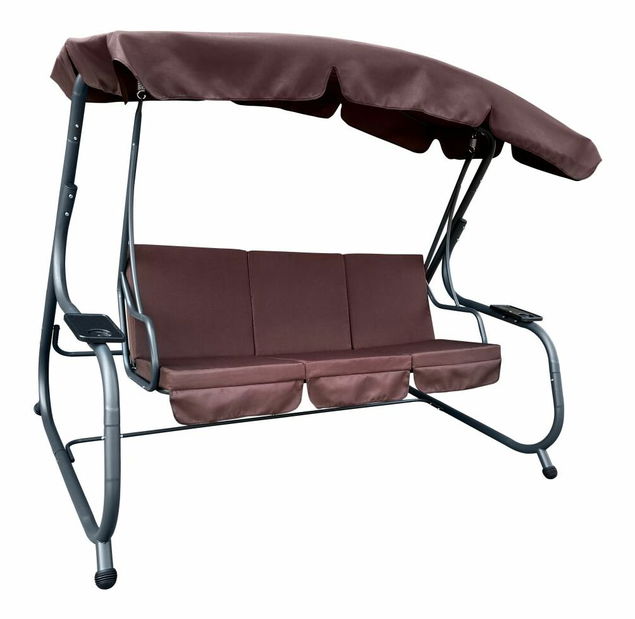 Zahradní houpačka EILONA (hnědá + tmavě šedá)