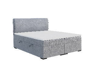 Boxspring postel 200 cm Simoon (světle šedá) (s matrací a úl. prostorem)