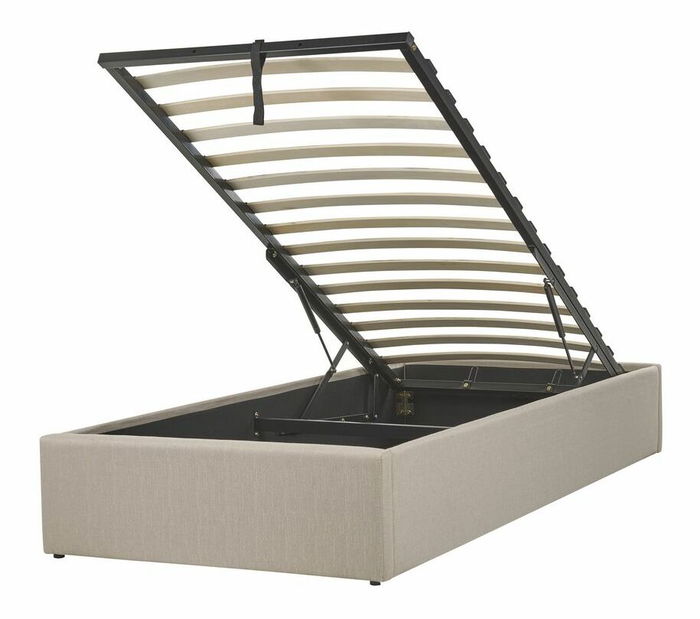 Dětská postel 90 cm DIJON (s roštem a úl. prostorem) (béžová)