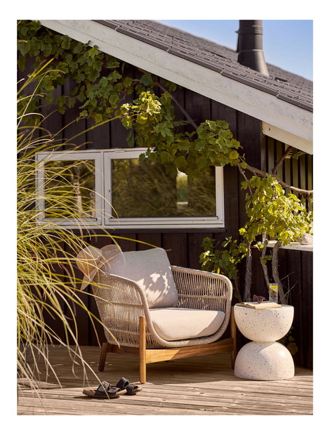 Příruční stolek Bsiselia (šedobílá)