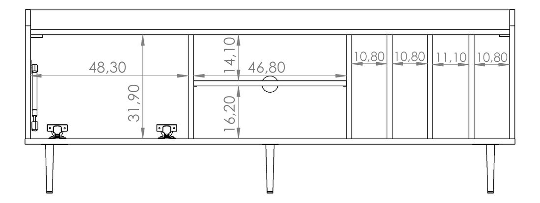 Tv stolek Vasecta RTV150 (dub brandy castello)