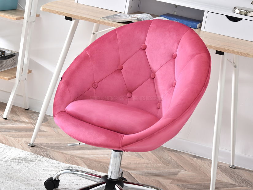 Křeslo Lush 4 (růžová + chromová)