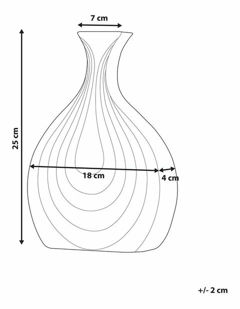  Váza 25 cm Tiggy (zlatá)