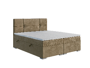 Boxspring postel 200 cm Gal (tmavobéžová) (s matrací a úl. prostorem)
