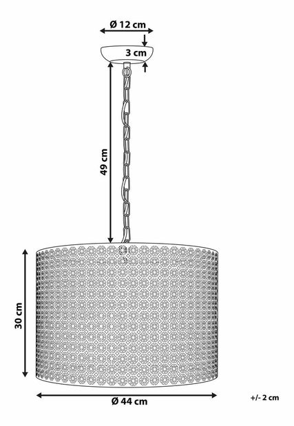 Závěsná lampa Mania (šedá)