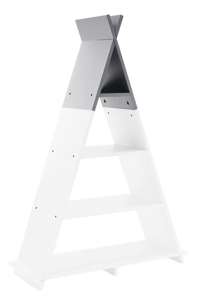 Dětský policový regál Boop (bílá + šedá) *výprodej