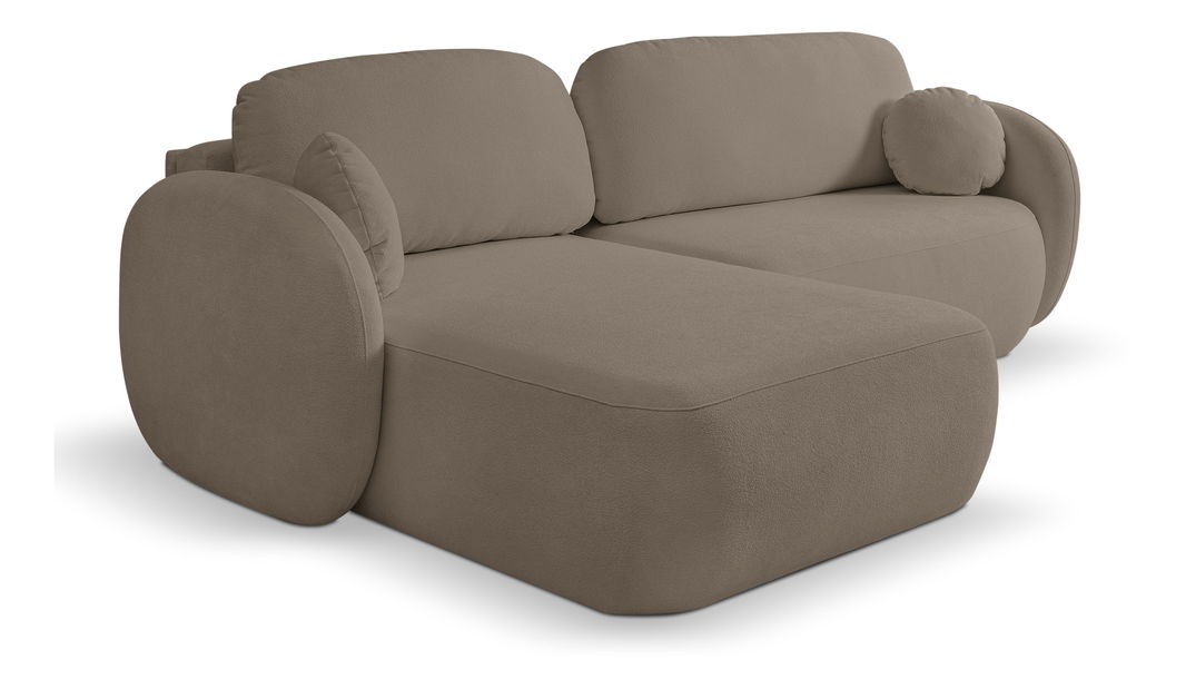 Rohová sedací souprava Onyx (hnědá) (L)