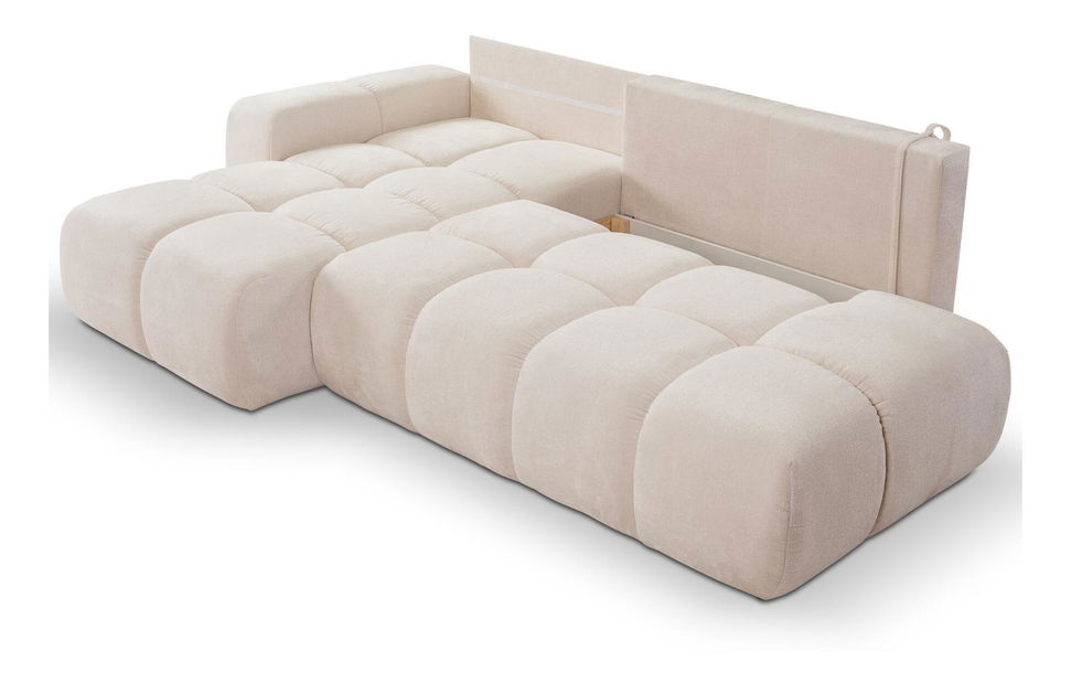 Rohová sedací souprava Sopran (světle béžová) (L)