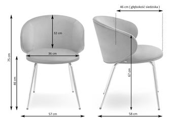 Židle Carmen (černá + zlatá)