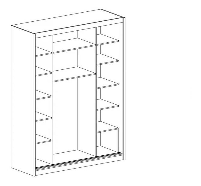Šatní skříň Matej I (dub lefkas)