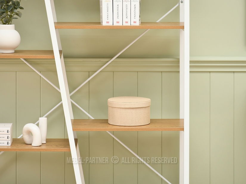 Regál Gecon Reg (dub + bílá)