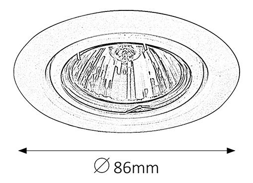 Vestavěné svítidlo Spot Relight 1093 (saténová chromová)