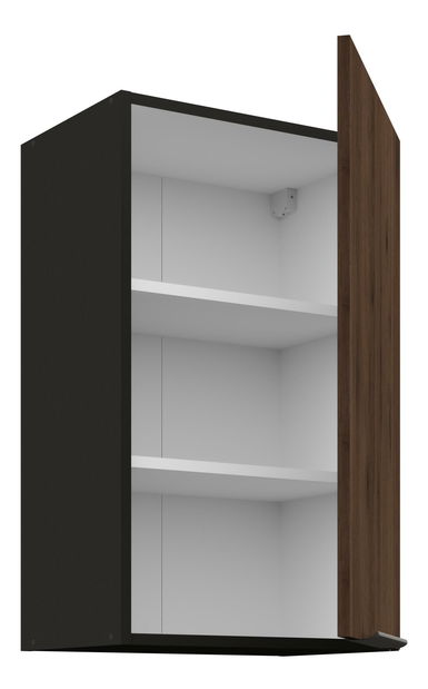 Horní kuchyňská skříňka Manana 45 G 72 1F (korpus: černá matná + fronta: ořech okapi)