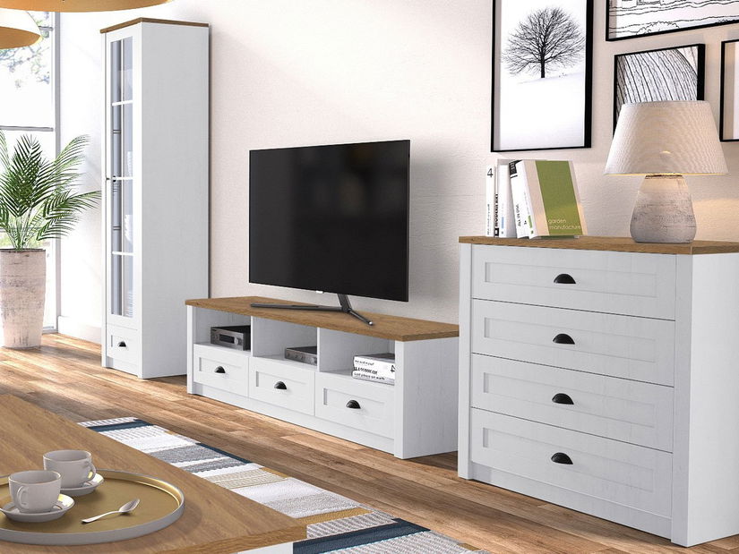 Nábytek do obývacího pokoje Patrick IV (borovice andersen + dub lefkas tmavý)