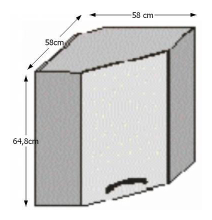 Horní rohová kuchyňská skříňka GN-58*58 Igo