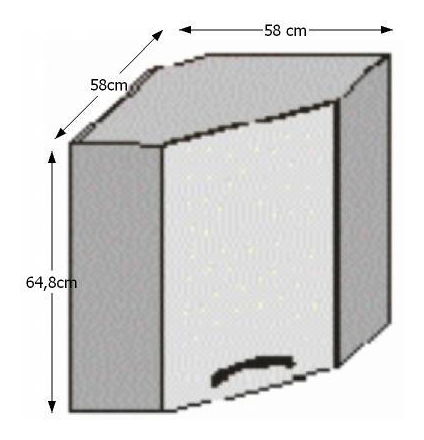 Horní rohová kuchyňská skříňka GN-58*58 Igo