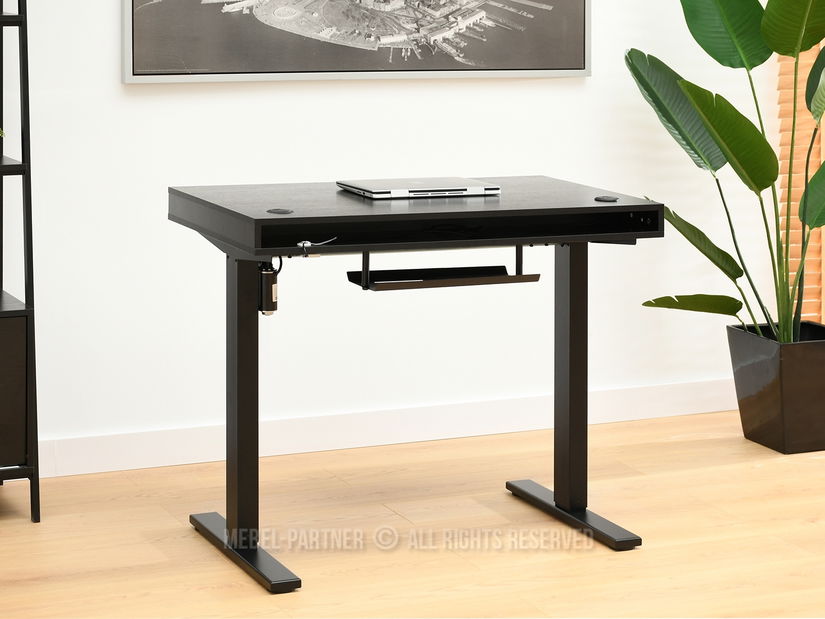 PC stolek Osto 100 (černé dřevo + černá)