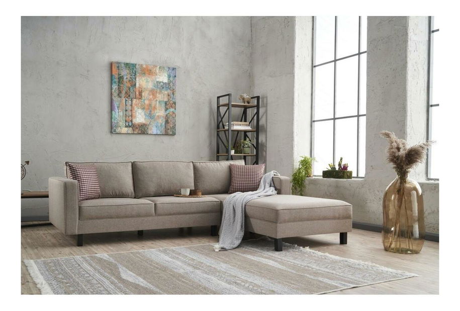 Rohová sedačka Kalen 1 (P) (krémová)