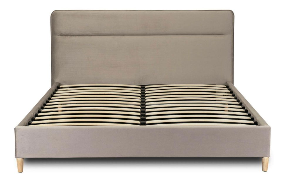 Manželská postel 160 cm Nodrizas (béžová) (s roštem)