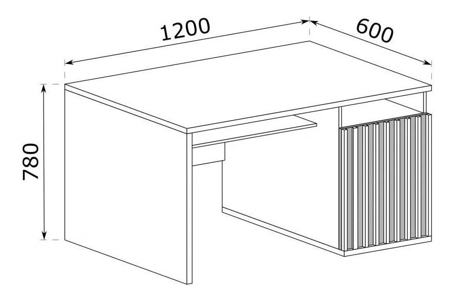PC stolek Claudi 19 (dub artisan)