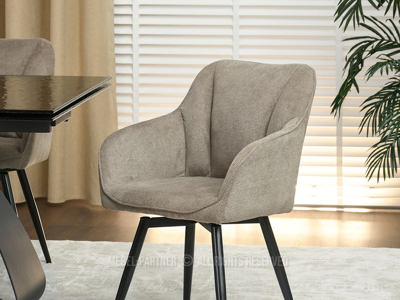 Židle Bonita (béžová + chromová)