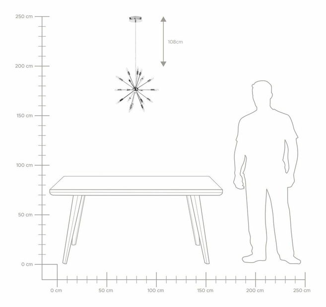 Závěsná lampa Maffra (stříbrná)