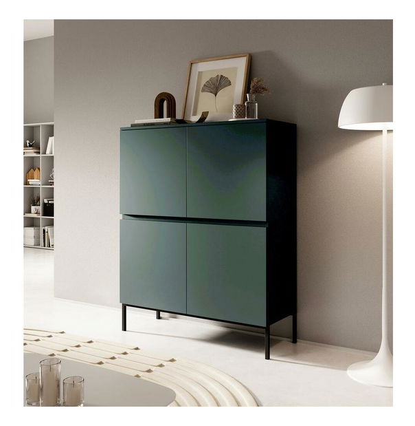 Skříňka Bennasi B1 (malachit + černá)