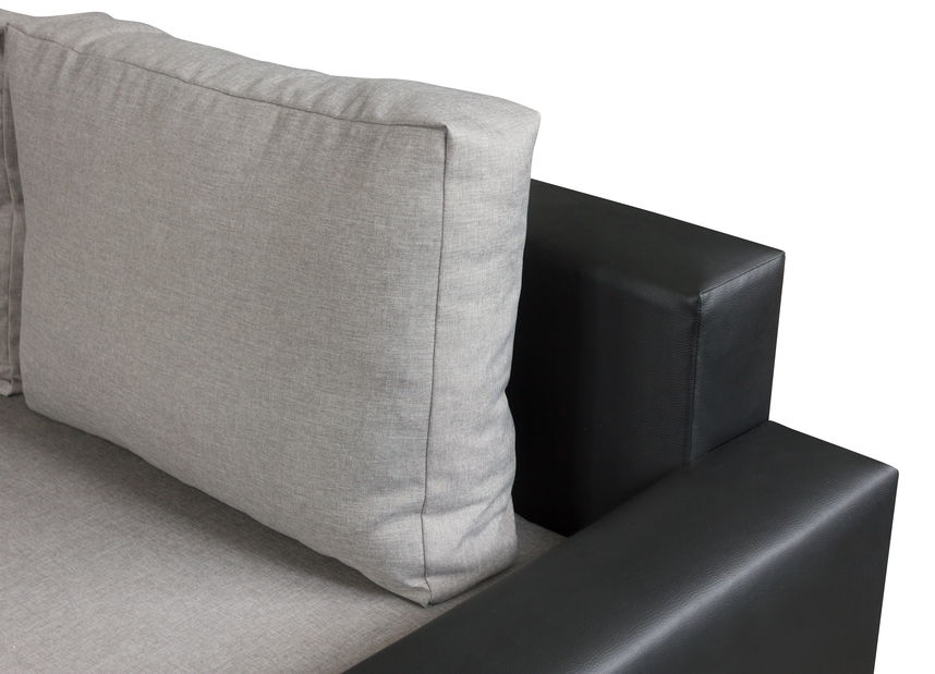 Rohová sedací souprava ve tvaru U Banno (černá) (L)