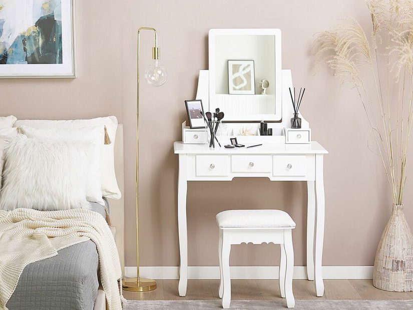 Toaletní stolek RYNNE (bílá)