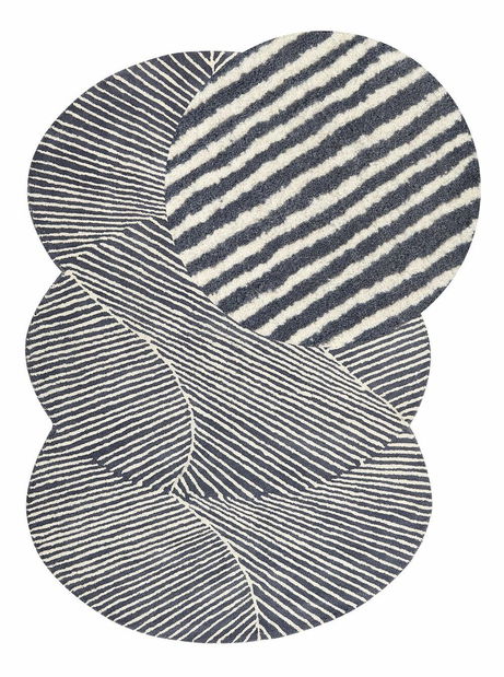 Koberec 140 x 200 cm Zabza (černá + bílá)