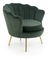 Relaxační křeslo Altha (zelená + zlatá)