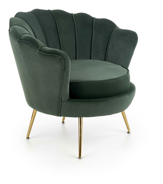 Relaxační křeslo Altha (zelená + zlatá)